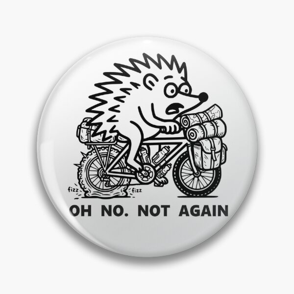 Item preview, Oh No Not Again Funny Bicycle Flat Tire Hedgehog T-Shirt designed and sold by The Bold Line Studio.