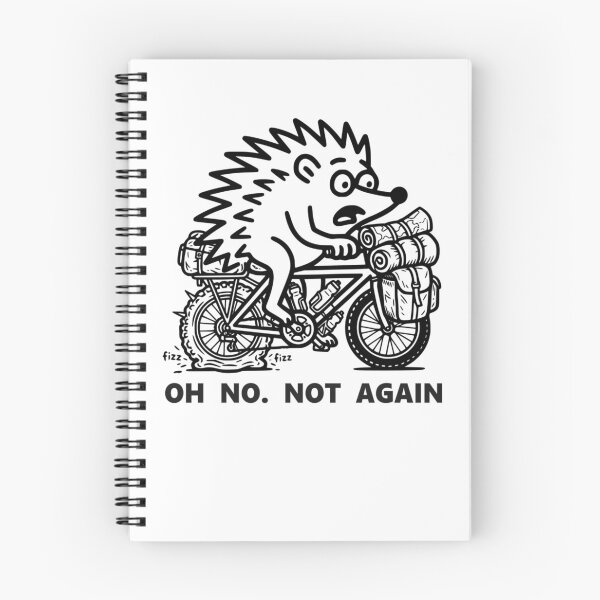 Item preview, Oh No Not Again Funny Bicycle Flat Tire Hedgehog T-Shirt designed and sold by The Bold Line Studio.
