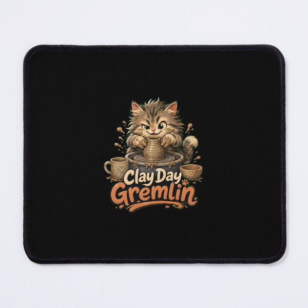 Item preview, Clay Day Gremlin Cute Cat Pottery Wheel Artist Design designed and sold by Cascio311.
