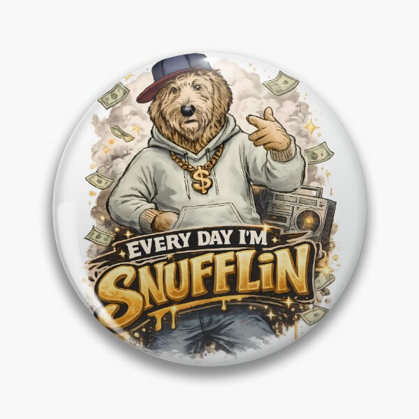 Item preview, Every Day I’m Snufflin – Hip Hop Goldendoodle Cartoon designed and sold by futurekidlets.