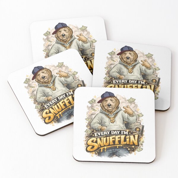 Item preview, Every Day I’m Snufflin – Hip Hop Goldendoodle Cartoon designed and sold by futurekidlets.