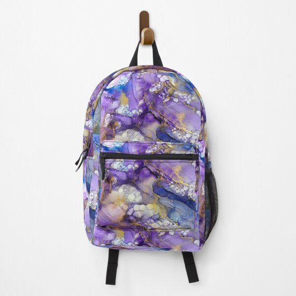 Item preview, Violet Nebula and Gold Geode Abstract designed and sold by InnerCurrentCo.