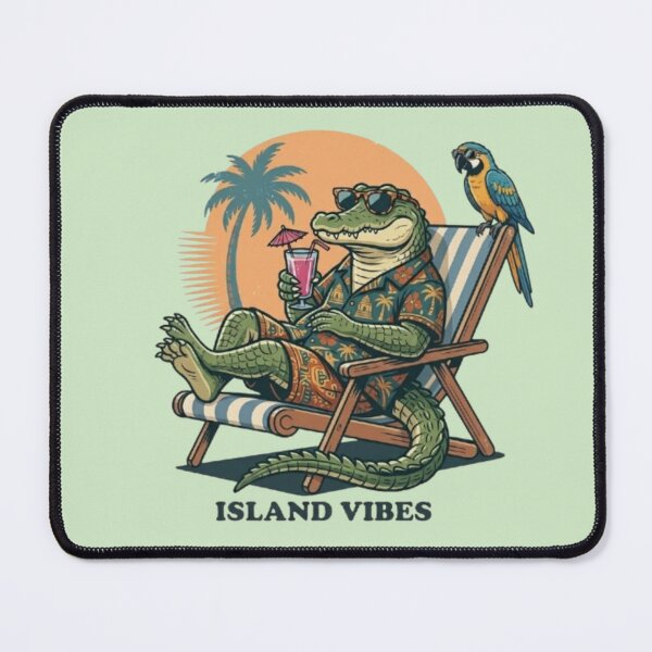 Item preview, Island Vibes – Tropical Alligator Art designed and sold by Dogandesighn.