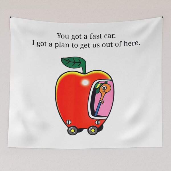Item preview, Fast Car Apple Vehicle Worm Driver Lowly Worm Richard Scarry Art designed and sold by KrystinaGiGi.