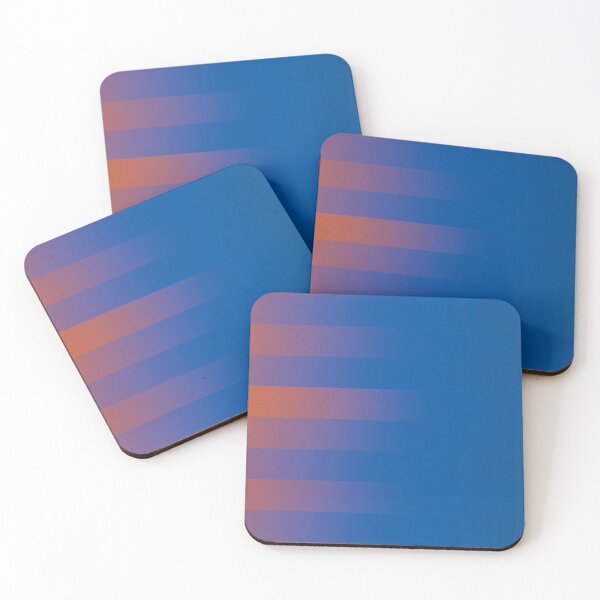 Item preview, Blue Orange Gradient Stripes Abstract Modern Minimalist Poster designed and sold by ByJacobHam.