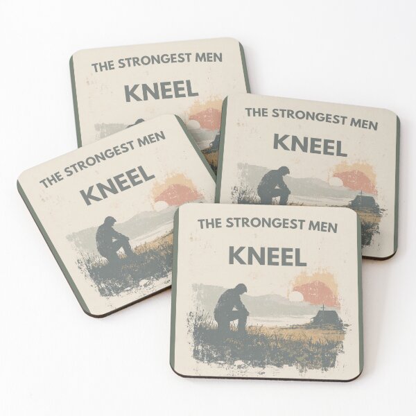 Item preview, The Strongest Men Kneel | Faith Based Christian Gift designed and sold by Bound for Wonder.