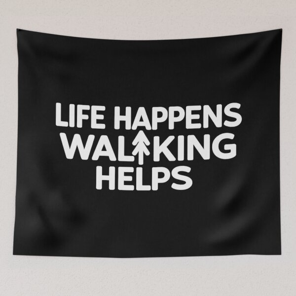 Item preview, Life Happens Walking Helps, Funny Fitness Walker designed and sold by CloudyPress.