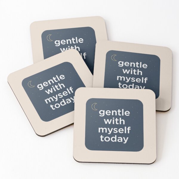 Item preview, Gentle With Myself Today – Calm Self Care Spiritual Typography Design designed and sold by CosmicQuietLab.