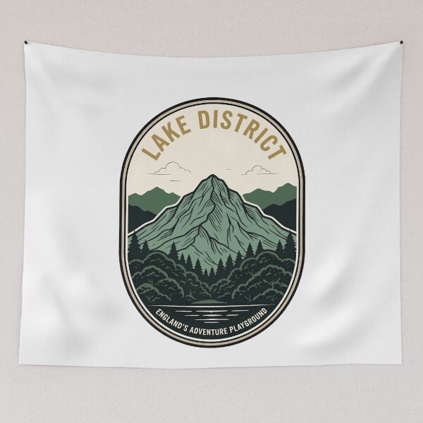 Item preview, Vintage Lake District England Mountain Adventure Badge designed and sold by k3rstman1.