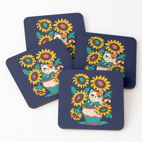 Item preview, Sunflower Cat designed and sold by BrambleBox.