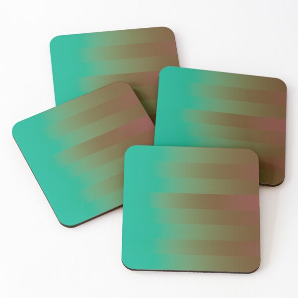 Item preview, Teal Earth Gradient Stripes Abstract Modern Minimalist Poster designed and sold by ByJacobHam.