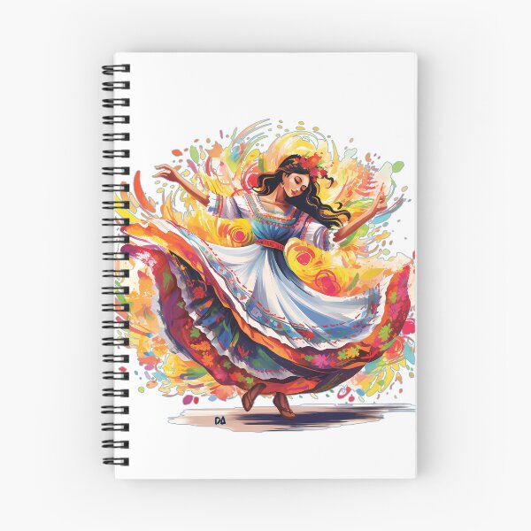 Item preview, Mexican Folkloric Dancer Art Print Colorful Ballet Folklorico Viva Mexico Poster designed and sold by DesignArtist.ia.