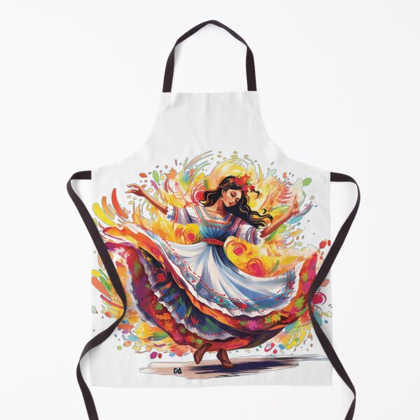 Item preview, Mexican Folkloric Dancer Art Print Colorful Ballet Folklorico Viva Mexico Poster designed and sold by DesignArtist.ia.
