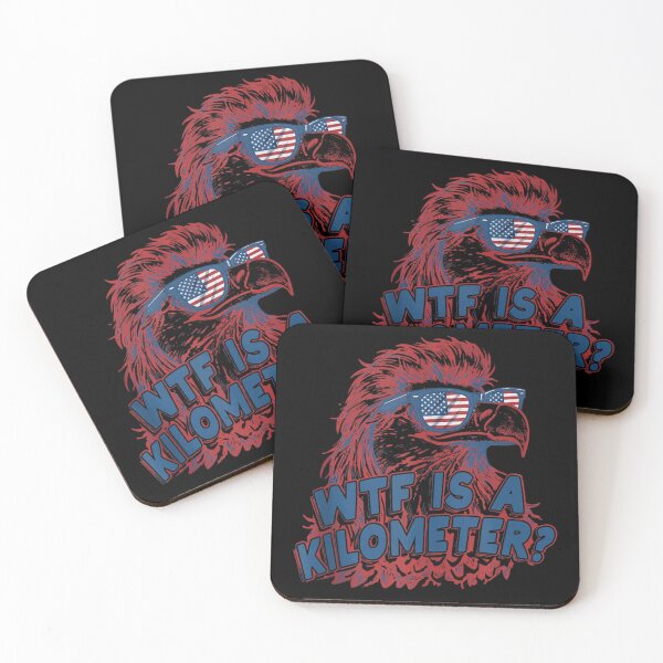Item preview, WTF Is A Kilometer Funny American Eagle Patriotic Fourth Of July Meme designed and sold by NgumohaLanke.
