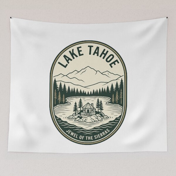 Item preview, Vintage Lake Tahoe Sierra Nevada Mountain Badge designed and sold by k3rstman1.