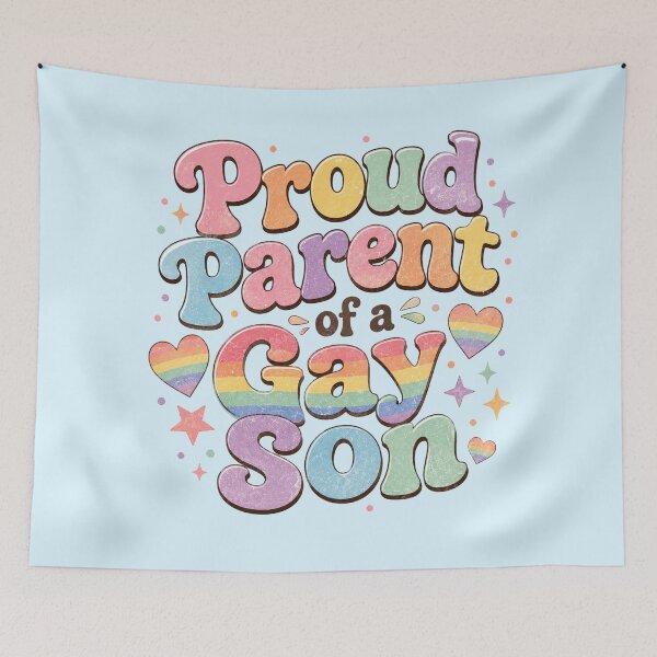 Item preview, Proud Parent of a Gay Son Groovy Pastel Pride designed and sold by SweetLilith.