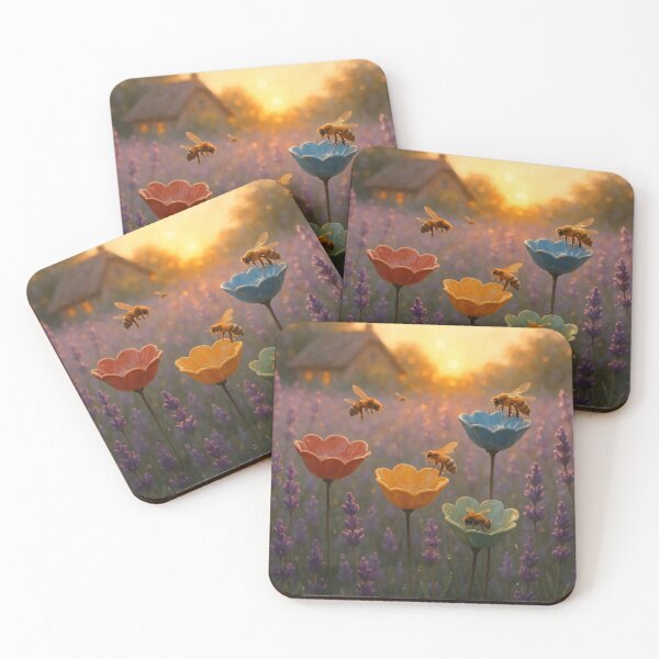 Item preview, Golden Hour Bees designed and sold by AI-Only Creations.