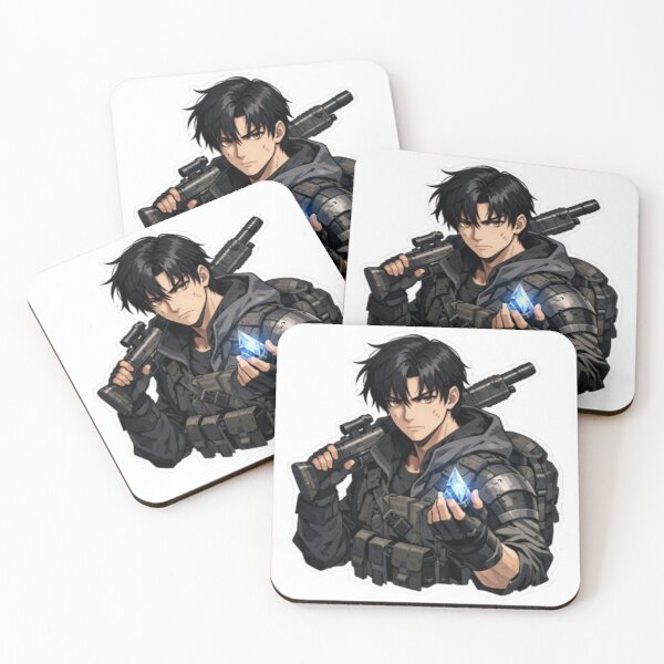 Item preview, Shadow Crystal Warrior Anime Sticker – Dark Fantasy Manga Character designed and sold by MeowLoka ⭐⭐⭐⭐.