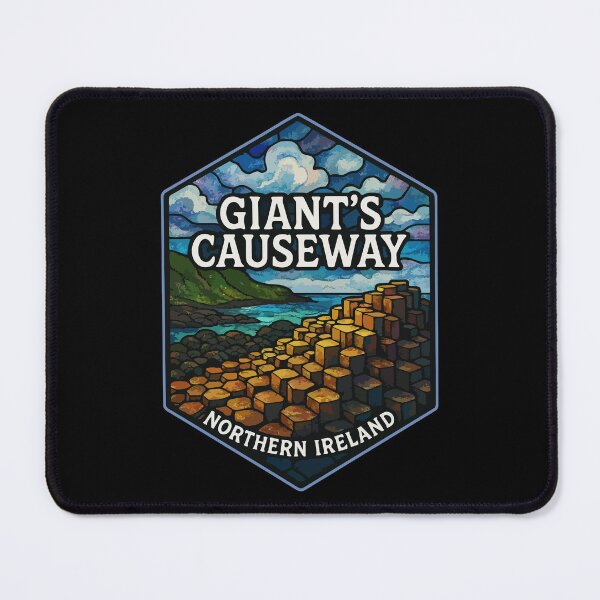 Item preview, Giant's Causeway Northern Ireland Stained Glass Art Travel designed and sold by TomFrontierArt.
