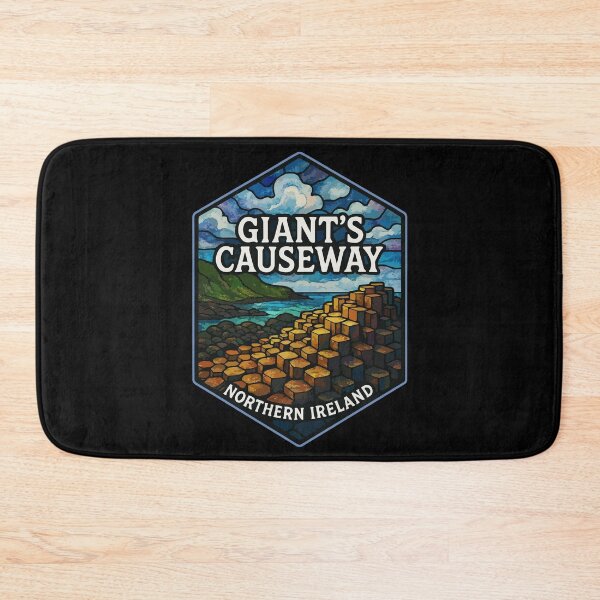 Item preview, Giant's Causeway Northern Ireland Stained Glass Art Travel designed and sold by TomFrontierArt.