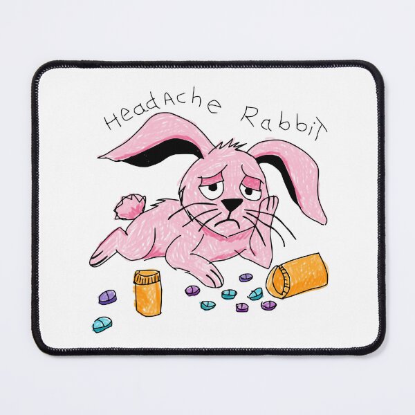 Item preview, Funny Chronic Pain Sticker Headache Rabbit Messy Crayon Hand Drawn Chronic Illness Sticker Pack Chronic Illness Humor Spoonie Life Mental Health Sarcasm designed and sold by RealLifeMerchies.