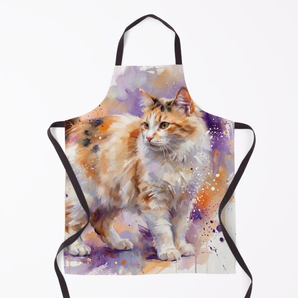 Artikelvorschau, Aquarellporträt einer stehenden Schildpattkatze entworfen und verkauft von Paolo-Bandal.
