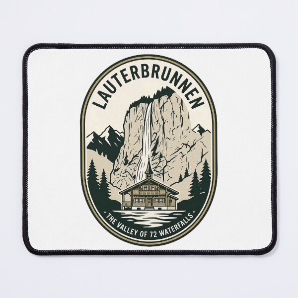 Item preview, Vintage Lauterbrunnen Switzerland Valley of 72 Waterfalls designed and sold by k3rstman1.