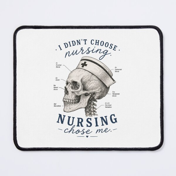 Item preview, I Didn't Choose Nursing Nursing Chose Me – Skull Nurse Navy Blue Tote designed and sold by KiwyStudio.