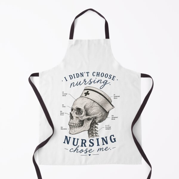 Item preview, I Didn't Choose Nursing Nursing Chose Me – Skull Nurse Navy Blue Tote designed and sold by KiwyStudio.