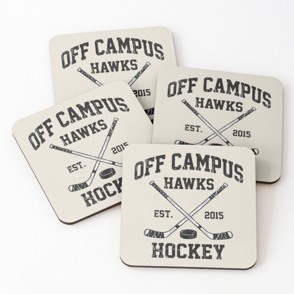 Item preview, Off Campus Hawks Hockey Vintage T-Shirt designed and sold by CareerKitties.