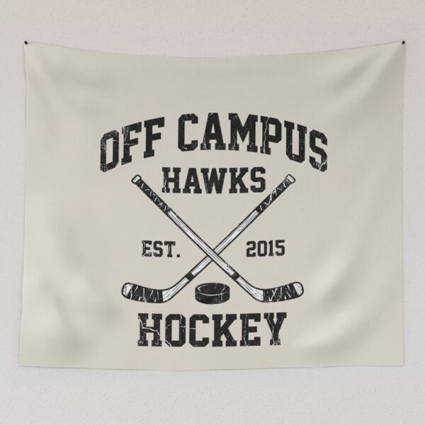 Item preview, Off Campus Hawks Hockey Vintage T-Shirt designed and sold by CareerKitties.