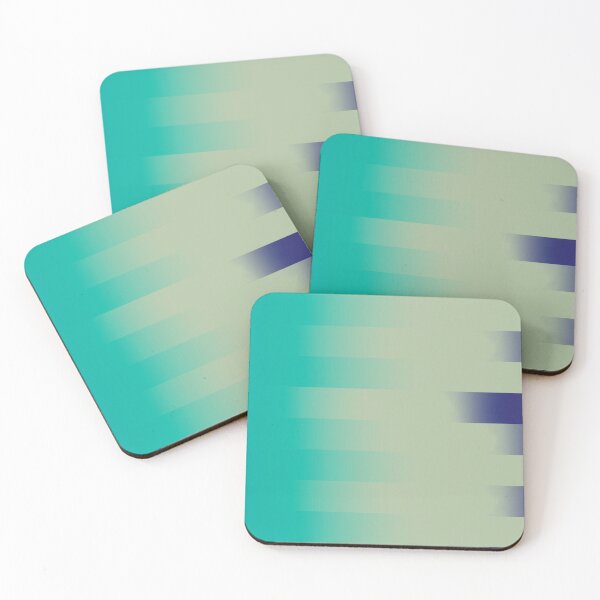 Item preview, Teal Navy Gradient Stripes Abstract Modern Minimalist Poster designed and sold by ByJacobHam.