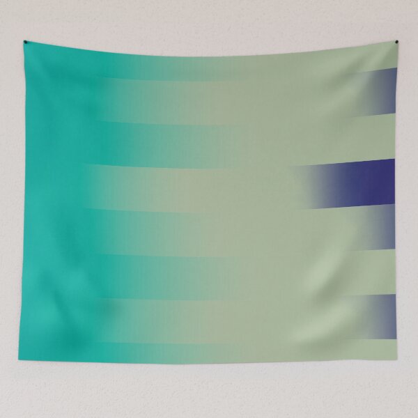 Item preview, Teal Navy Gradient Stripes Abstract Modern Minimalist Poster designed and sold by ByJacobHam.