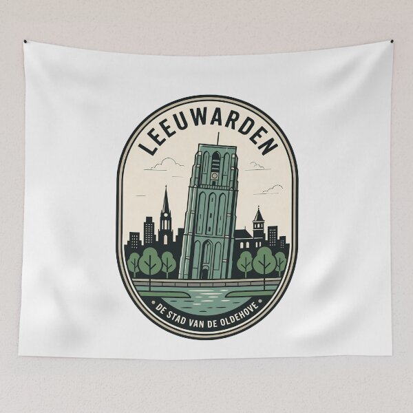 Item preview, Leeuwarden Netherlands Oldehove Leaning Tower Travel Badge designed and sold by k3rstman1.