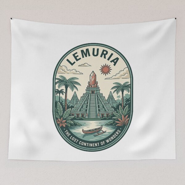 Item preview, Vintage Lemuria Lost Continent Ancient Pyramid Badge designed and sold by k3rstman1.