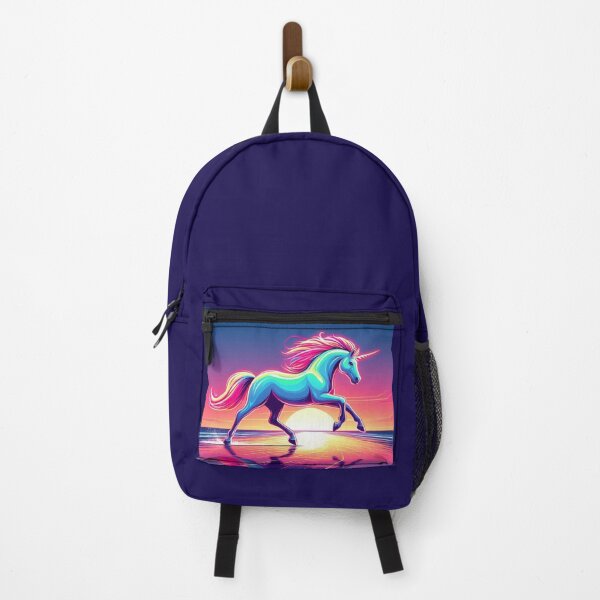 Item preview, Neon Unicorn Run – Fantasy Sunset Art designed and sold by Dogandesighn.