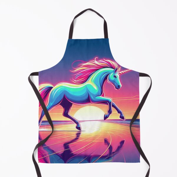 Item preview, Neon Unicorn Run – Fantasy Sunset Art designed and sold by Dogandesighn.