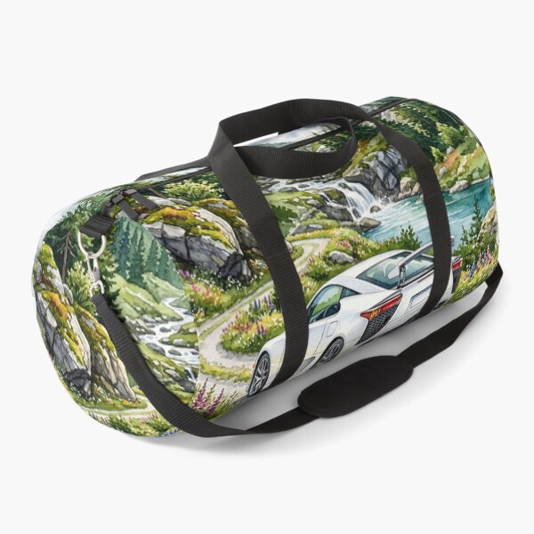 Item preview, Watercolor Painting Exotic Supercar Driving Along Mountain Stream designed and sold by RevUpDesign.