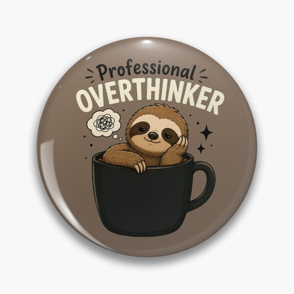 Item preview, Professional Overthinker Cute Sloth In Coffee Mug Design designed and sold by Cascio311.