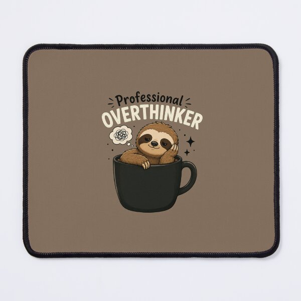Item preview, Professional Overthinker Cute Sloth In Coffee Mug Design designed and sold by Cascio311.