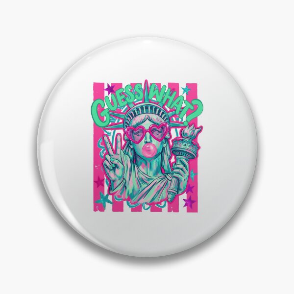 Item preview, Guess What Statue Of Liberty Bubblegum Patriotic Striped Aesthetic designed and sold by jinajinawoodood.