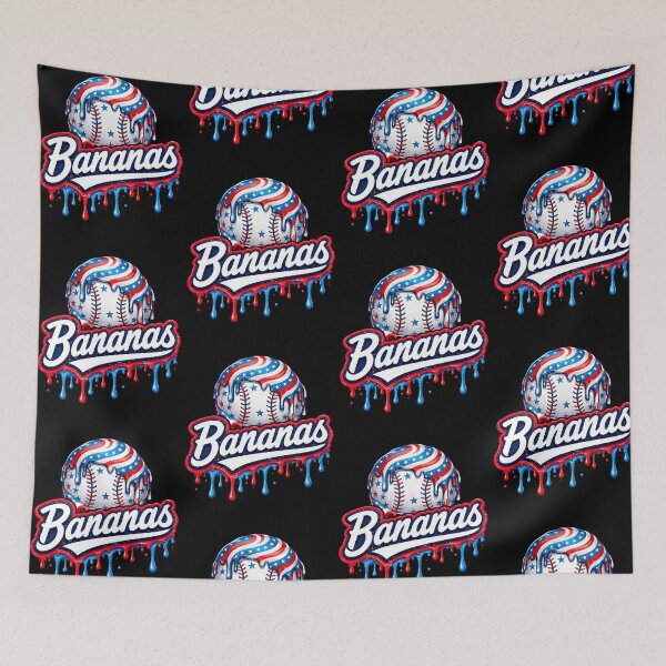 Item preview, Bananas Baseball Team Patriotic Dripping Baseball designed and sold by jinajinawoodood.
