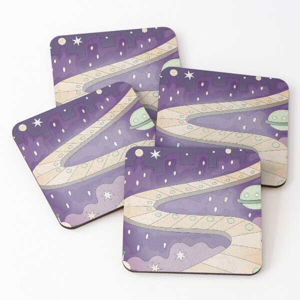 Item preview, Retro Cosmic Path Pattern Dreamy Space Aesthetic Design designed and sold by TreeDoPrints.
