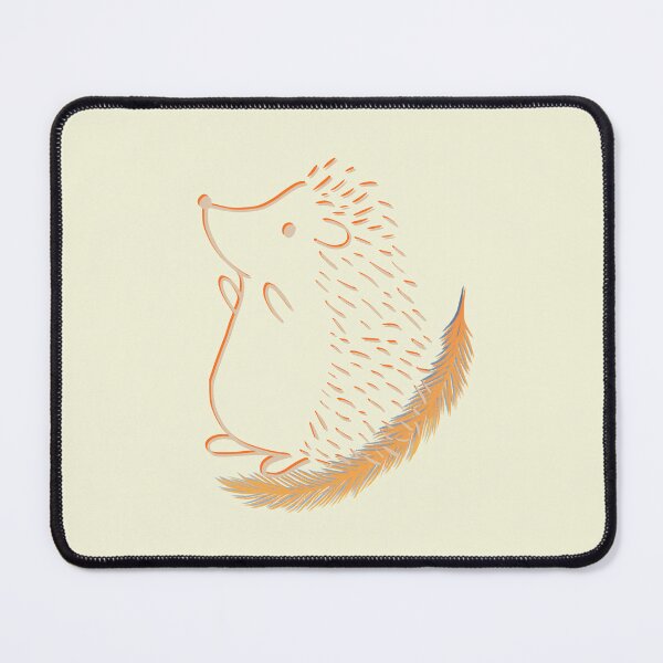 Item preview, Cute Hedgehog with Feather Minimalist Line Art Drawing designed and sold by Rhodes Shop.