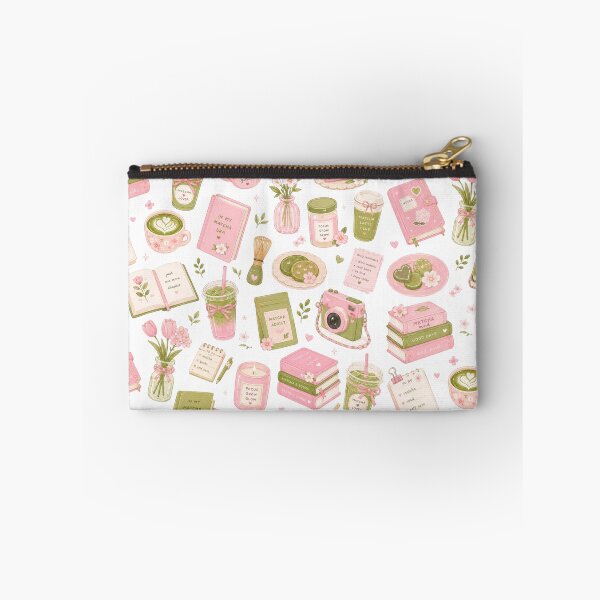Item preview, Matcha and Pastry Pattern | Pink Bakery Illustration  designed and sold by StrawberryStudio.