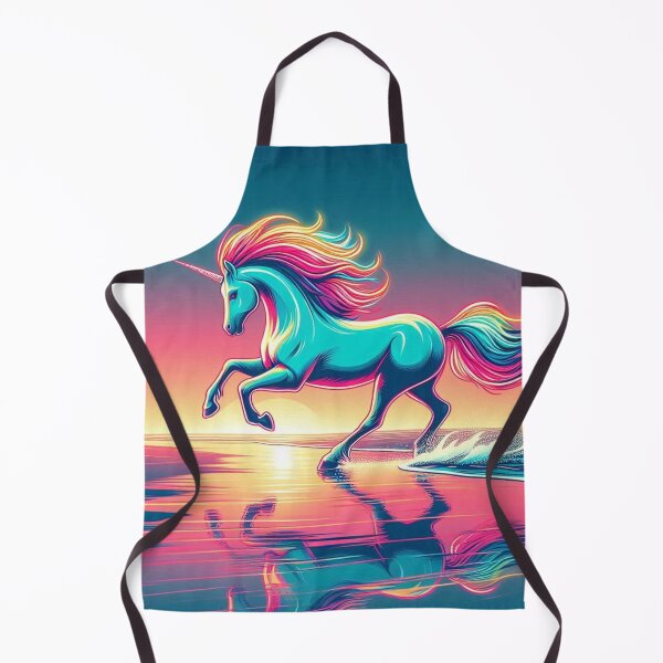 Item preview, Neon Unicorn Grace – Fantasy Sunset Art designed and sold by Dogandesighn.