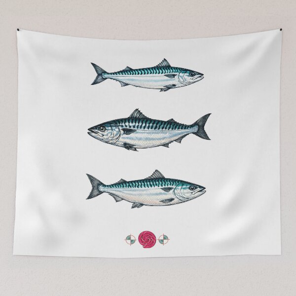 Item preview, mackerel designed and sold by Whimsy Trail Co.