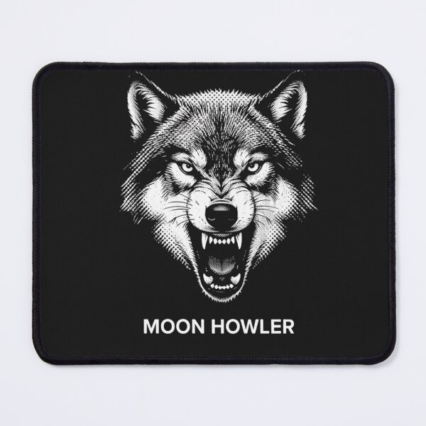 Item preview, Snarl Face Moon Howler Wolf Portrait designed and sold by GiggleInkTees.