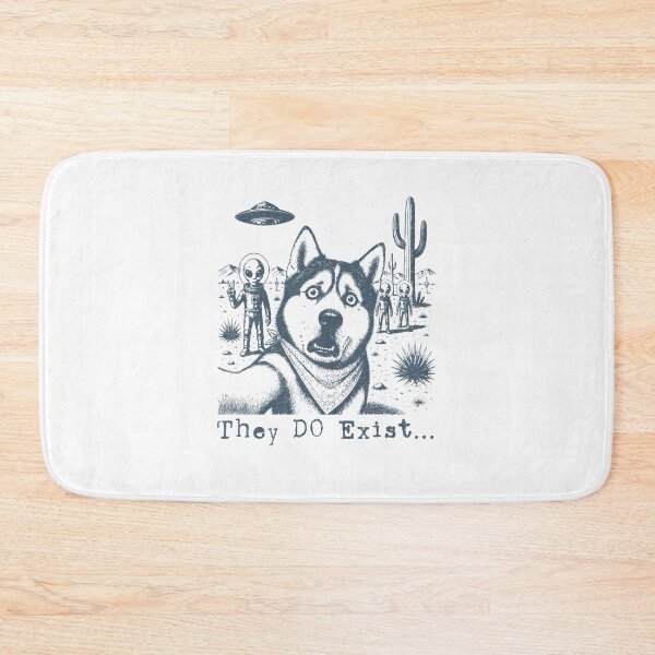 Item preview, They Do Exist Funny Husky Alien Believer Retro UFO designed and sold by jinajinawoodood.