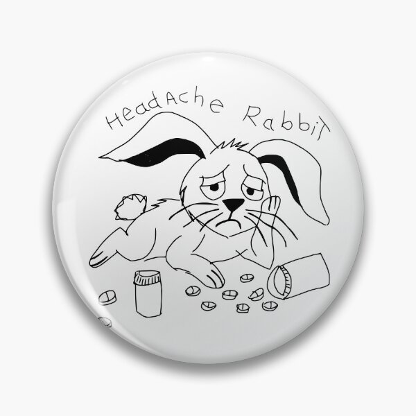 Item preview, Funny Chronic Pain Sticker Headache Rabbit Messy Black Pen Hand Drawn Chronic Illness Sticker Pack Chronic Illness Humor Spoonie Life Mental Health Sarcasm designed and sold by RealLifeMerchies.